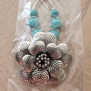 Tibet Silver and Turquoise Necklace